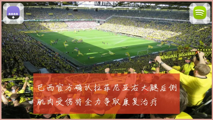 巴西官方确认拉菲尼亚右大腿后侧肌肉受伤将全力争取康复治疗